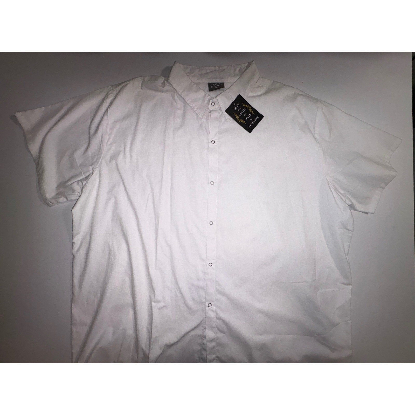 Chef Code White Chef Coat Shirt 4XL Short Sleeve Culinary Apparel Designer