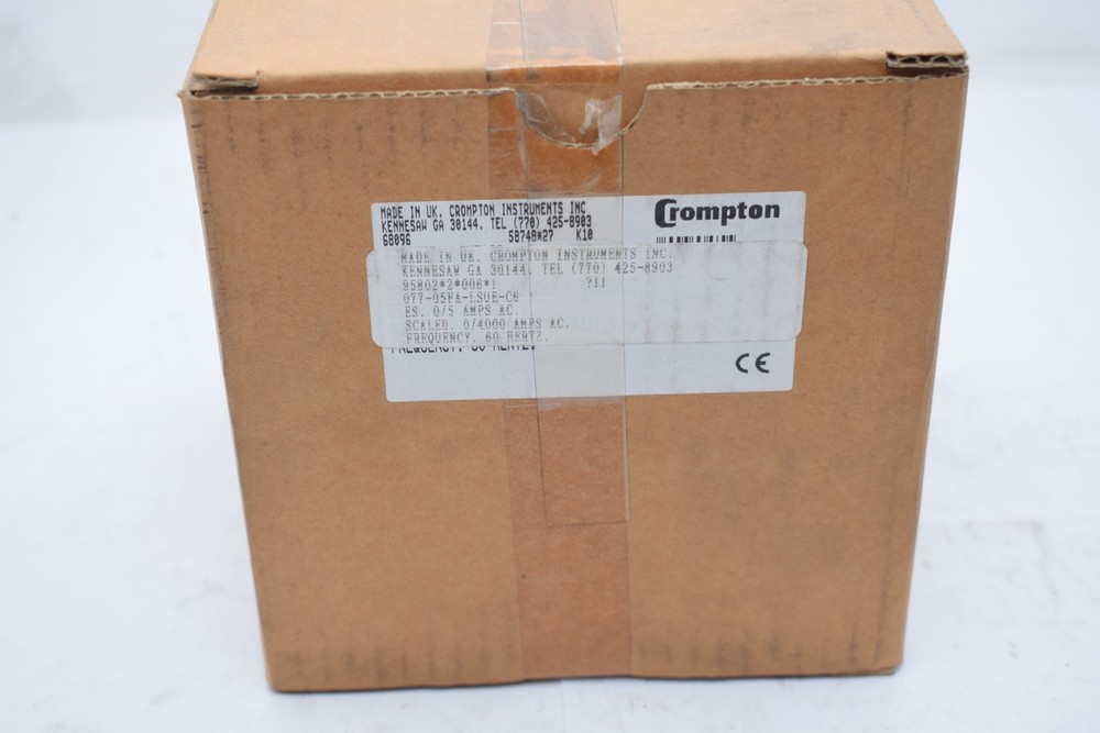 NEW Crompton Instruments 077-05FA-LSUE-C6 A.C. AMMETER 0-4000 AMP SCALE 5A Panel