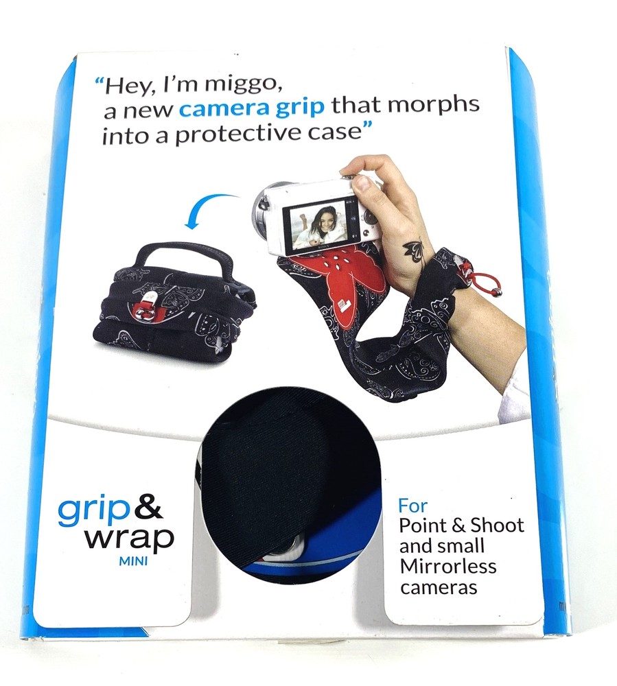 Miggo Grip & Wrap Mini for P&S or Small Mirrorless Camera - Blue/Black