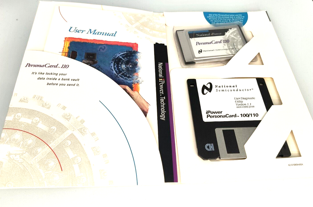 NATIONAL SEMICONDUCTOR PERSONACARD 110 PCMCIA DATA SECURITY ENCRYPTION RM4-B8