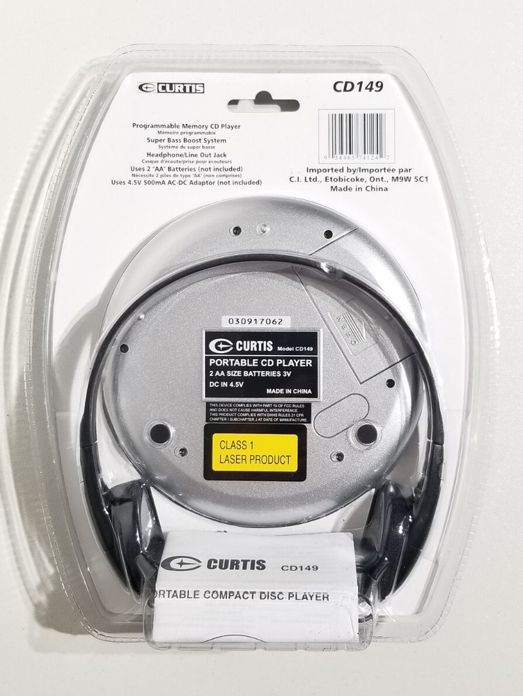 Vintage Curtis CD149 Portable CD Player ☆ New / Sealed ☆