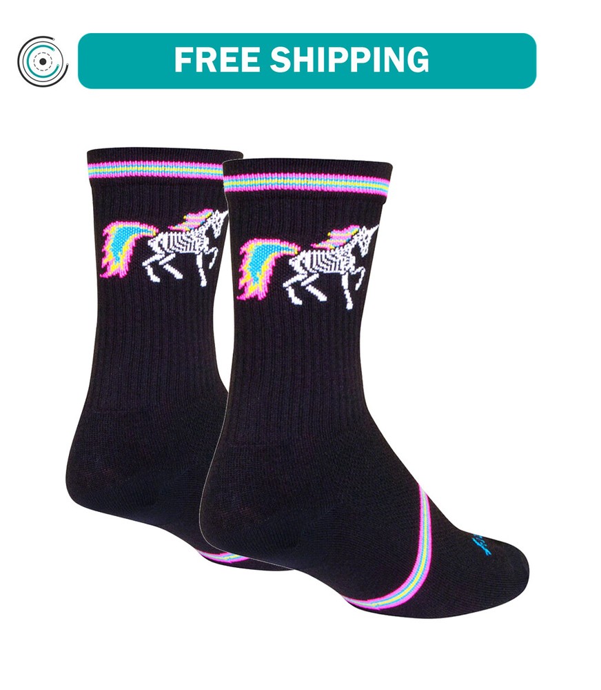 SockGuy Dark Magic Crew Socks - 6 inch, Black/Multi, Large/X-Large