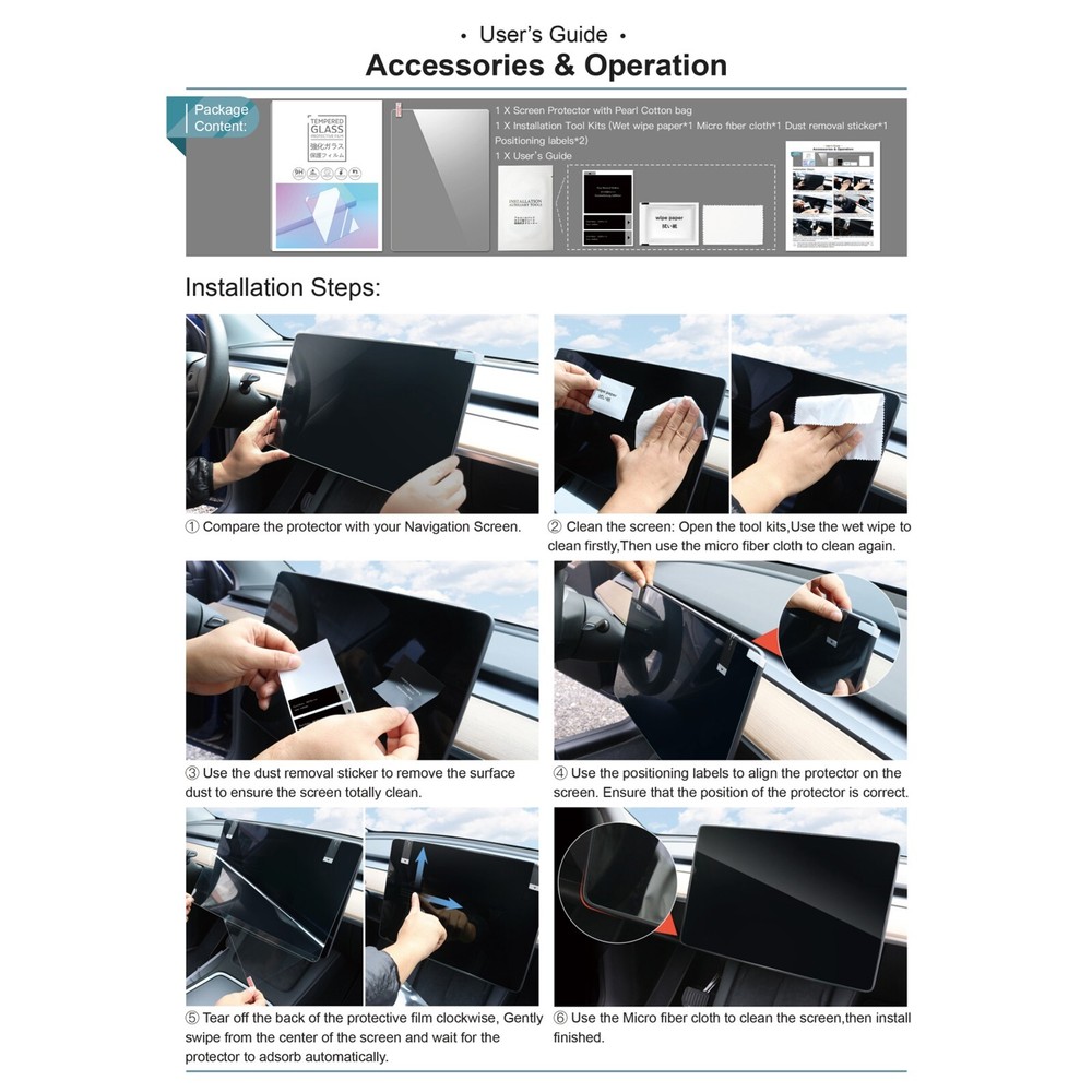 RUIYA Car Touch Screen Protector Tempered Glass 7" For 2022-2025 Honda Civic LX