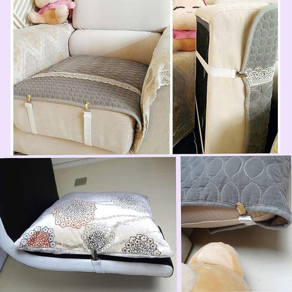 10 pcs Adjustable Bed Sheet Straps,Bed Sheet Clips, Elastic Bed Fitted Sheet ...