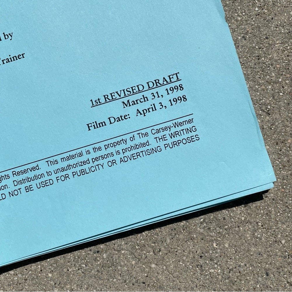 CYBILL 1998 TV Series Production Used Table Draft Script + 1st Revised Draft