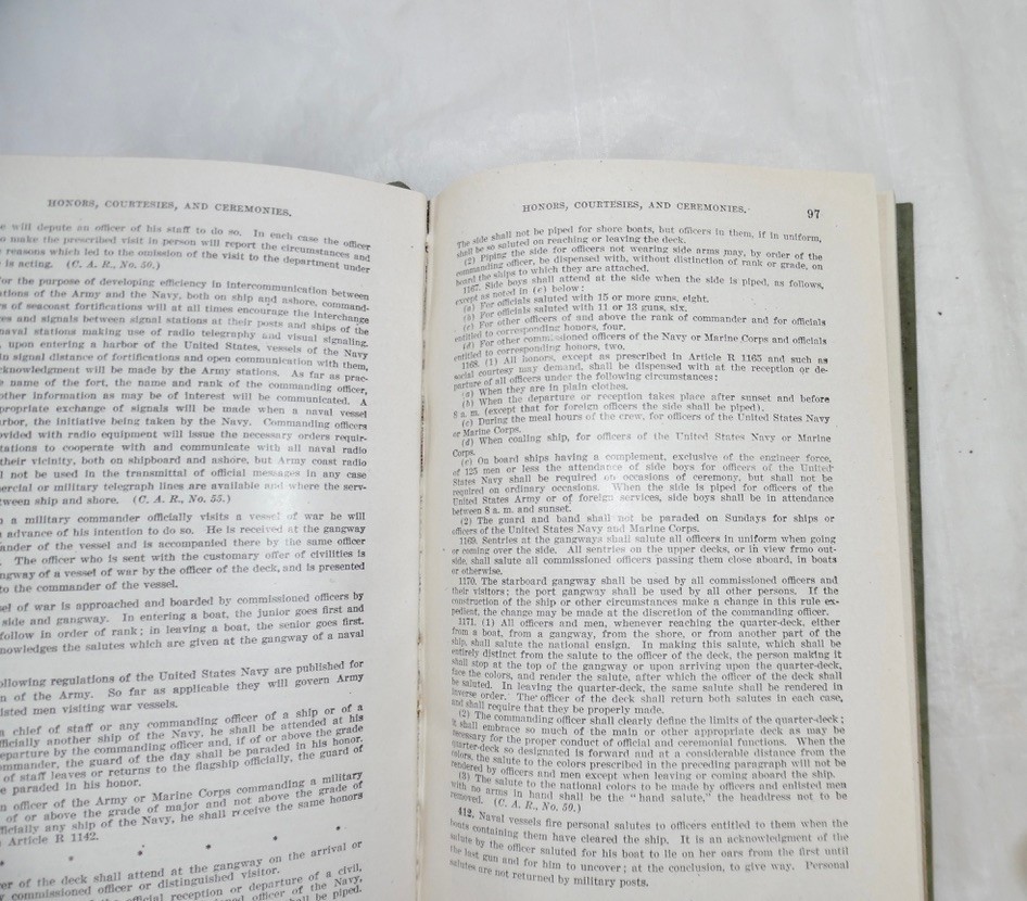 Regulations for Army of the United States 1913 Corrected to 1917 ORIGINAL WWI