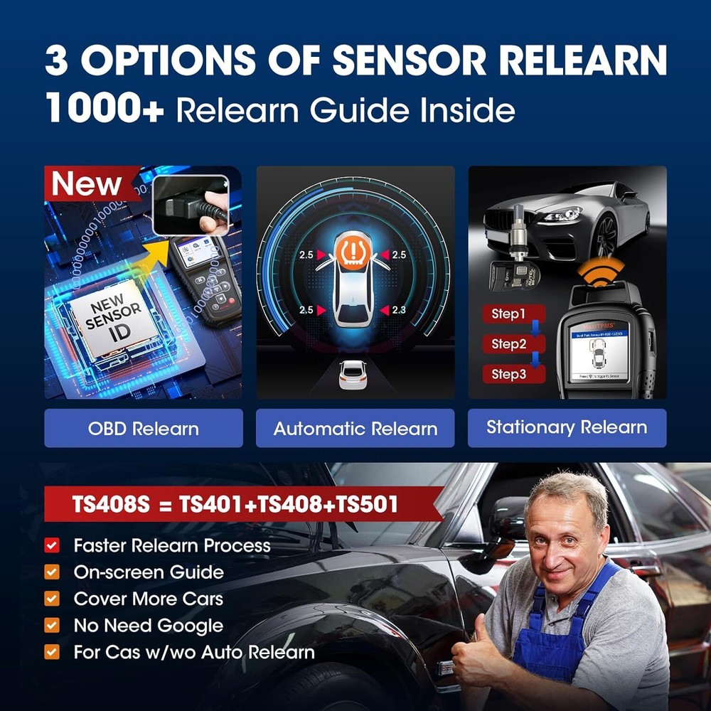 Autel MaxiTPMS TS408S as TS501 Relearn OBD Programmming Diagnose Scanner Tool