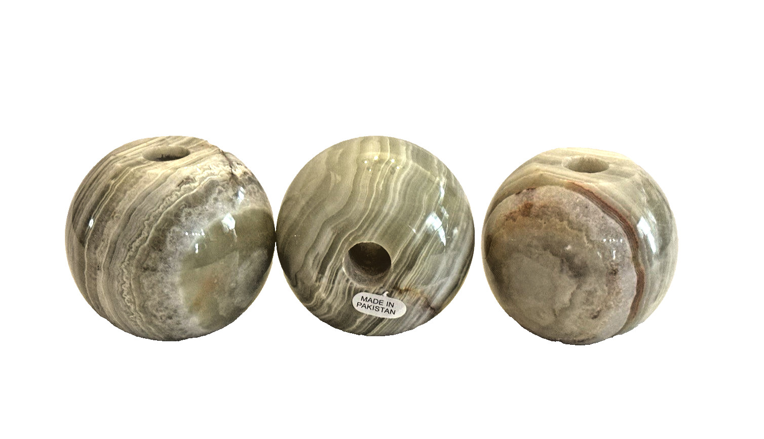 NEW OLD STOCK~ 2.5" dia Onyx Ball Lamp Spacer Break lamp part-Med Green