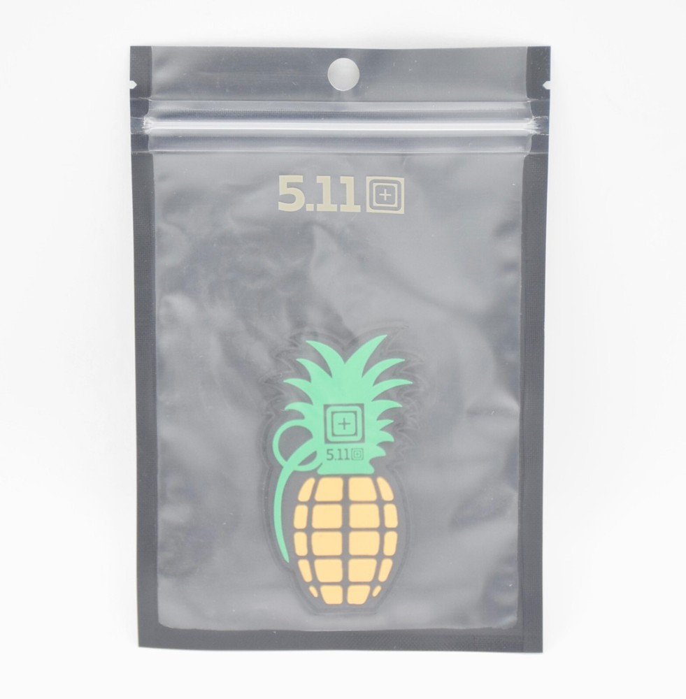 5.11 TACTICAL "PINEAPPLE GRENADE" LOGO PATCH PATCH HOOK/LOOP BACKING