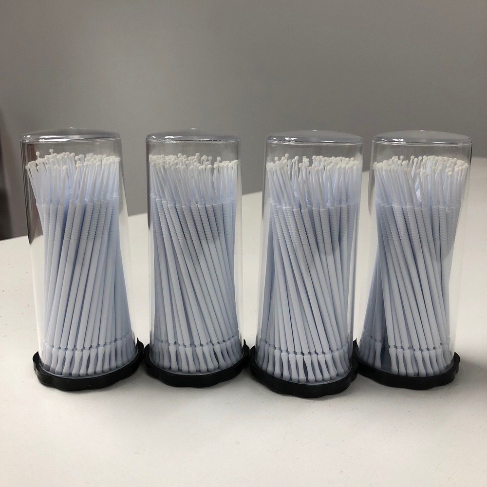 800 (8 Kegs) White Micro Brush Lash Tools Super-Fine Tips, Disposable Makeup