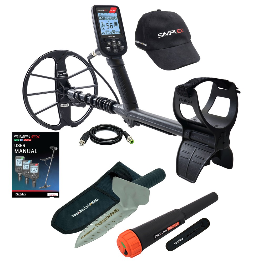 Nokta Simplex Ultra Waterproof Metal Detector w/ Pinpointer & Digger