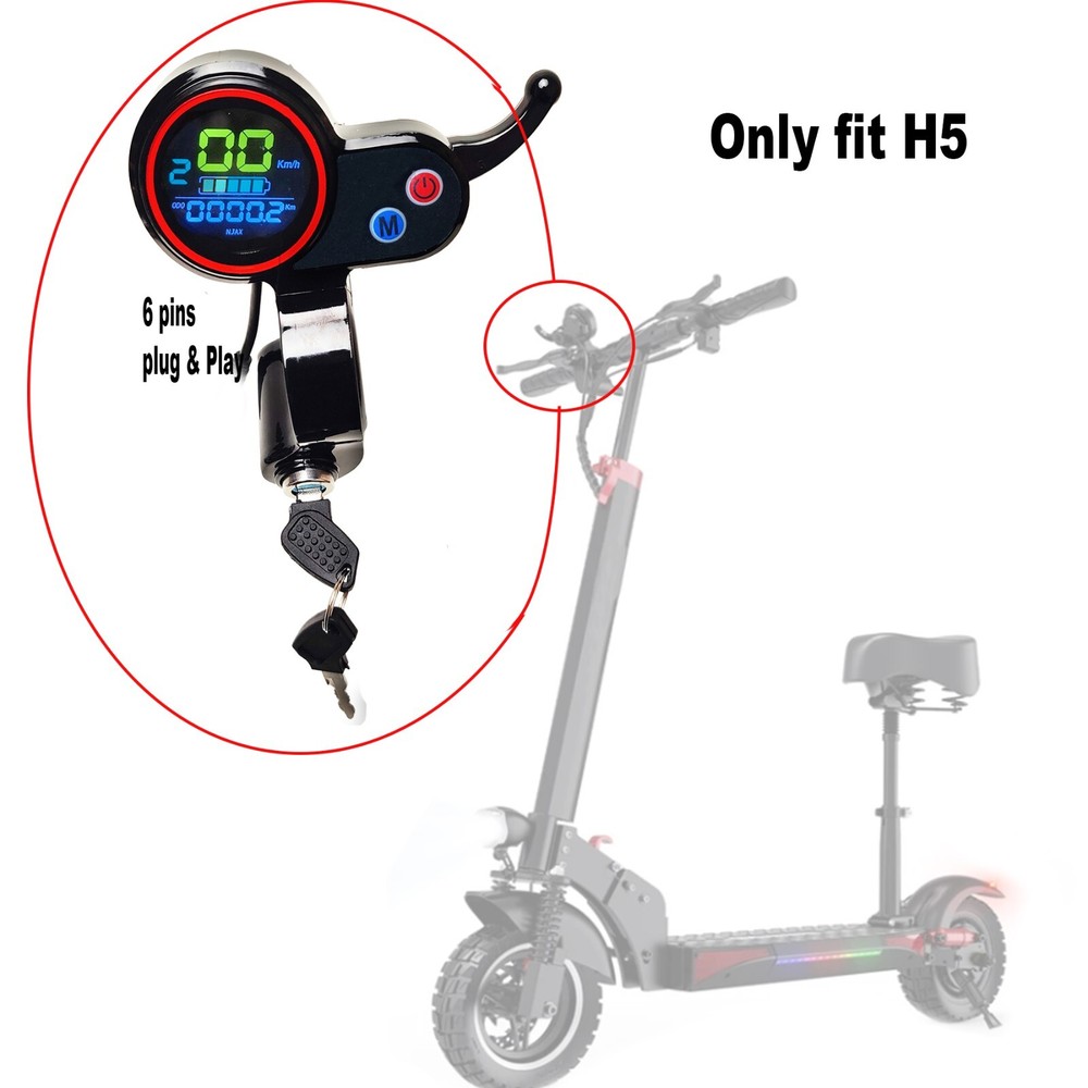 Display Throttle Accelerator Ignition Key for H5 Electric Scooter