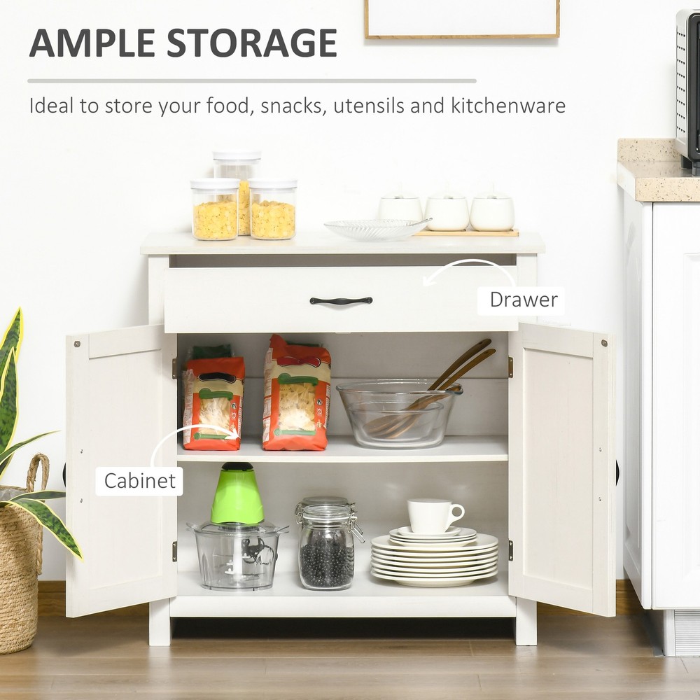 32" Modern Farm Style Sideboard Storage Buffet Server Cabinet Organizer