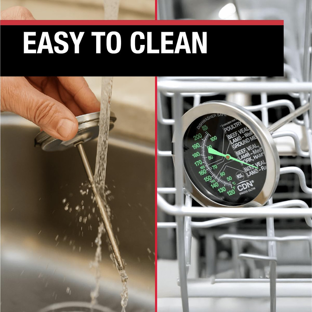 Ovenproof Meat Thermometer – Glow Dial | Proaccurate® | 2" Easy-Read Dial | Wate