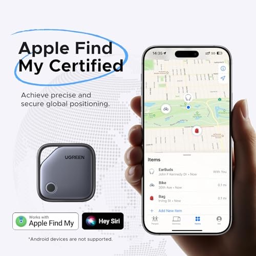 FineTrack Air Tracker Tags (iOS Only) - 4 Pack - 2-Year Replacement Battery