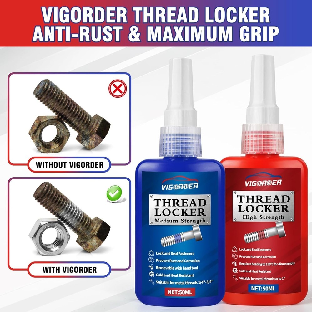 Thread-Locker 242 and 271 Thread Lock Medium and High Strength Lock Tight & Seal