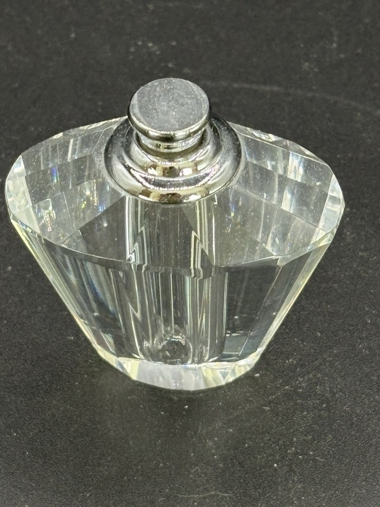 Small Crystal Perfume Bottles, refillable, w/Dipper