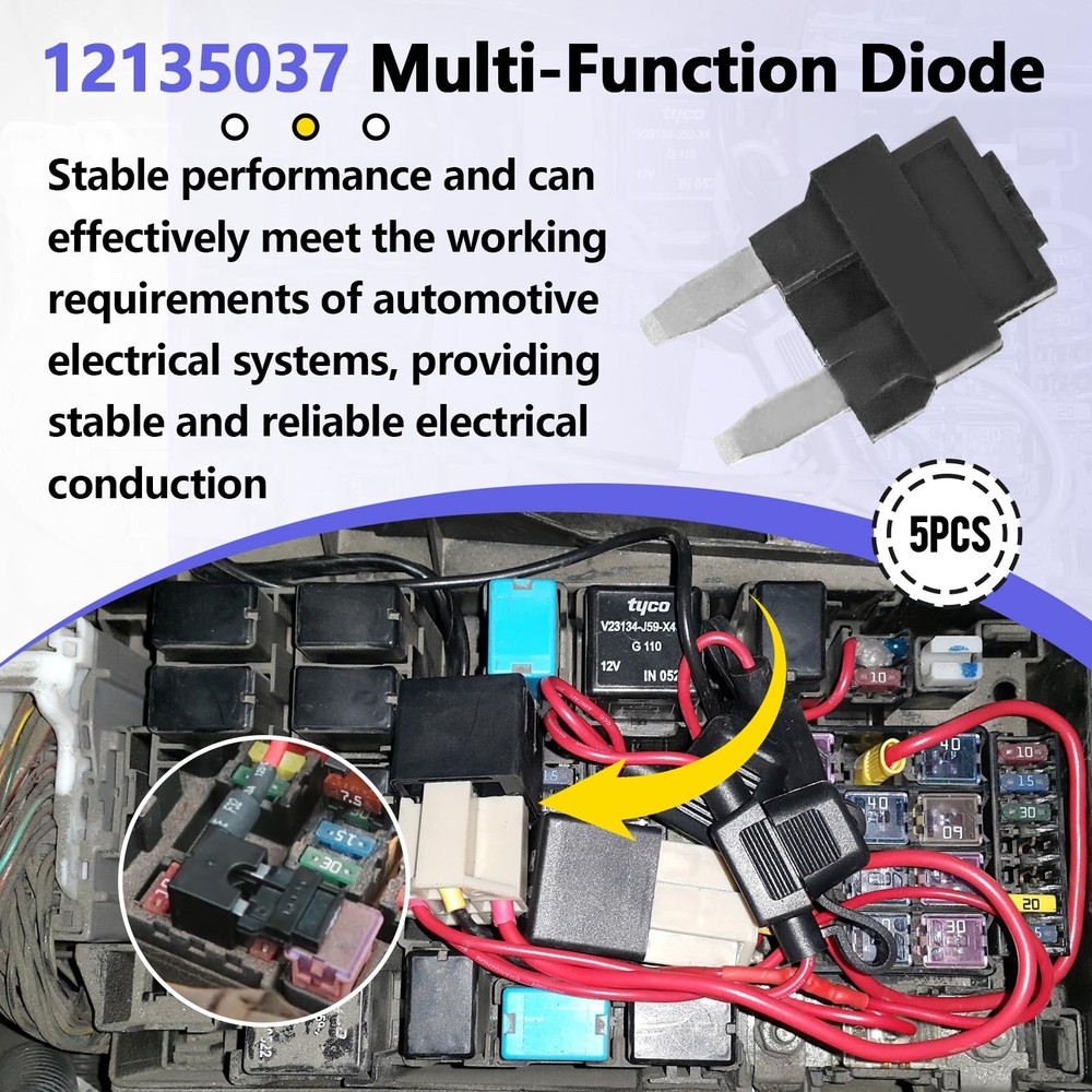 5PCS 12135037 Multi-Function Diode, Automotive Alternator Diode for Buick Che...