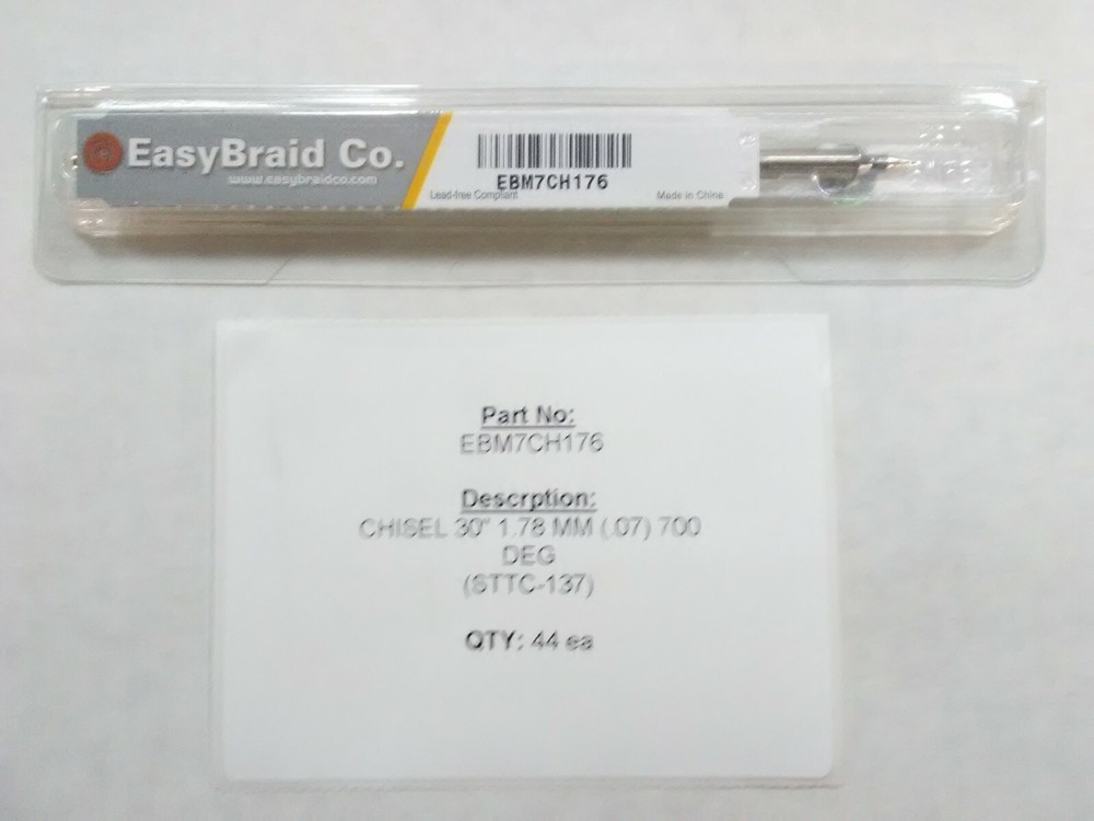 Easybraid Solder Tip EBM7CH176  CHISEL 30" 1.78 MM (.07) 700 DEG