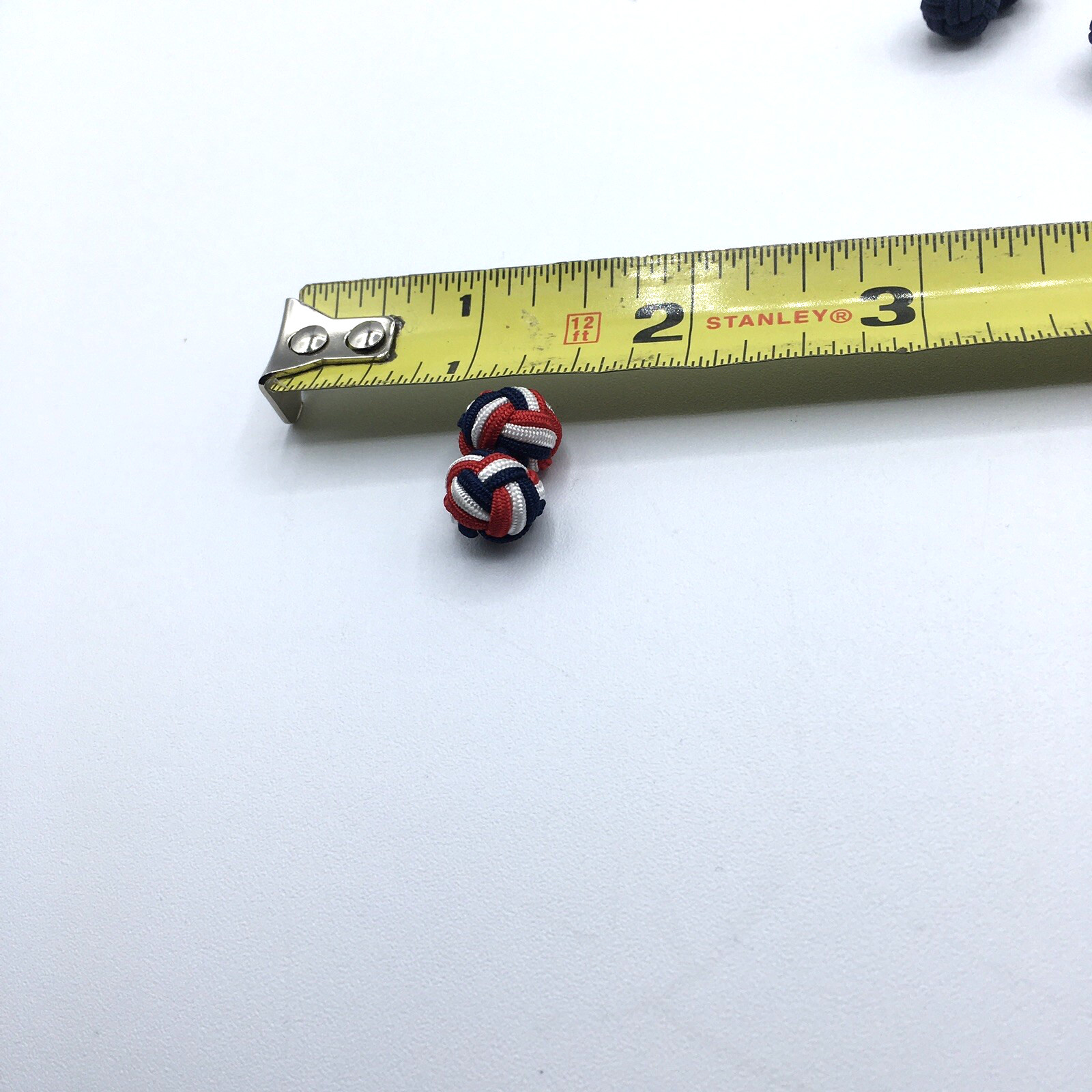 Fabric Silk Knot Shirt Cufflinks Navy Blue Red White Lot of 14 (7 Pairs) Formal