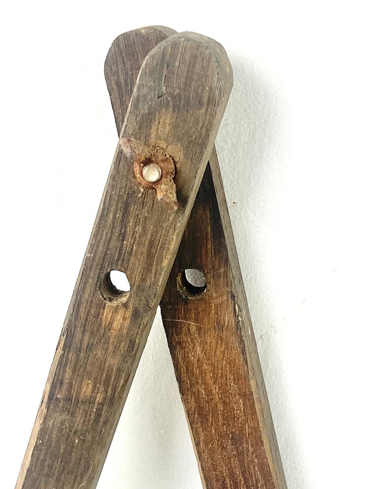 Vintage Wooden Beam Compass Trammel Points Large Drafting/Carpentry Tool Rustic