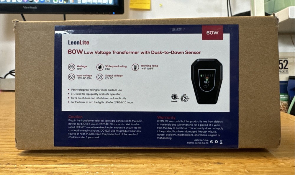 LEONLITE LOW-VOLTAGE 60W LANDSCAPE TRANSFORMER DUSK/DAWN SENSOR