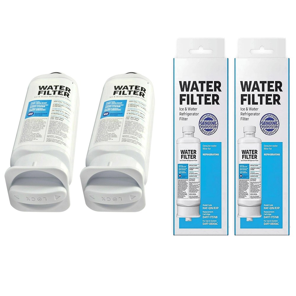 2 Pack DA97-17376B Refrigerator Filter For Samsung Water Purification System