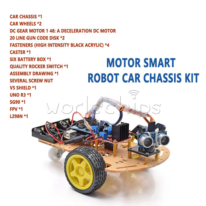 Avoidance Tracking Smart Robot Car Chassis Kit Ultrasonic Module For Arduino