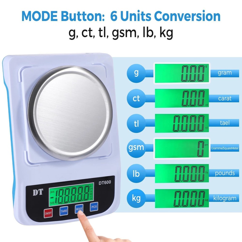 Lab Analytical Balance Digital Precision Scale 600gx0.01g High Precision