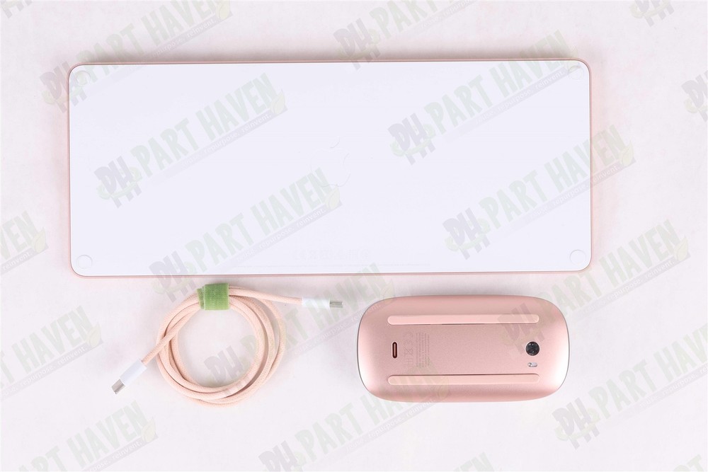 Apple Desk Set in Pink || Magic Keyboard || USB-C || Magic Mouse & Braided Cable