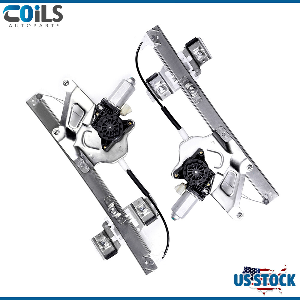 Pair Power Window Regulator For Buick LeSabre 2000-05 Front Left Right w/ Motor