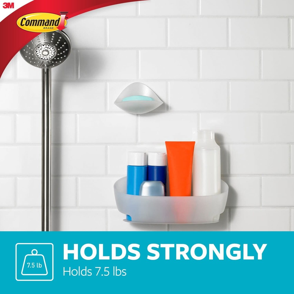 Command with Water-Resistant Strips, Frosted