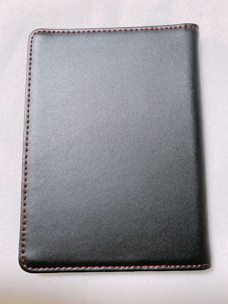 Porsche passport case black red