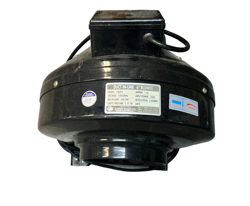 In line fan 6 inch