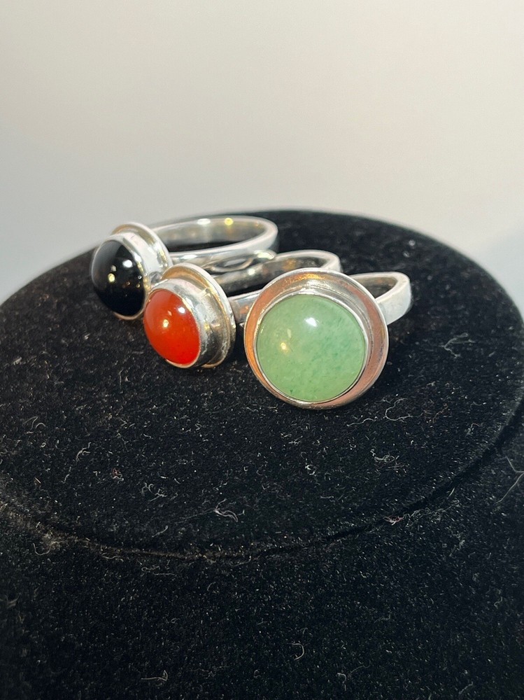 Silver Ring Simple Ring Single Stone Handmade Ring