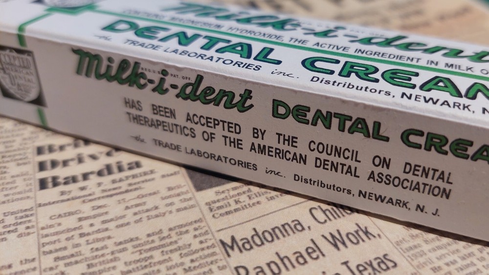 WW2 US Milkident Toothpaste Box - reproduction