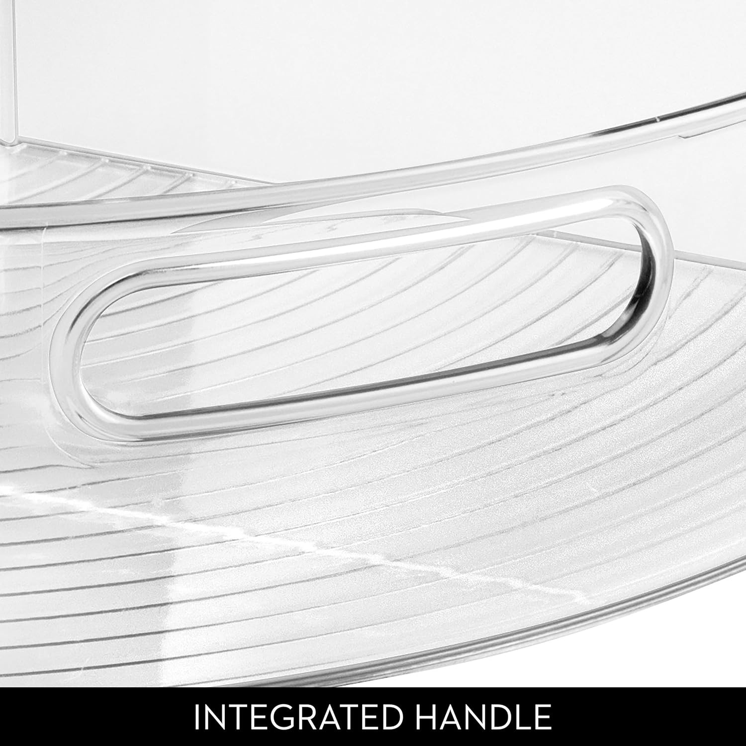 Clear Plastic 1/4 Wedge Bin for Corner Lazy Susan Cabinet, Kitchen Cabinet Organ