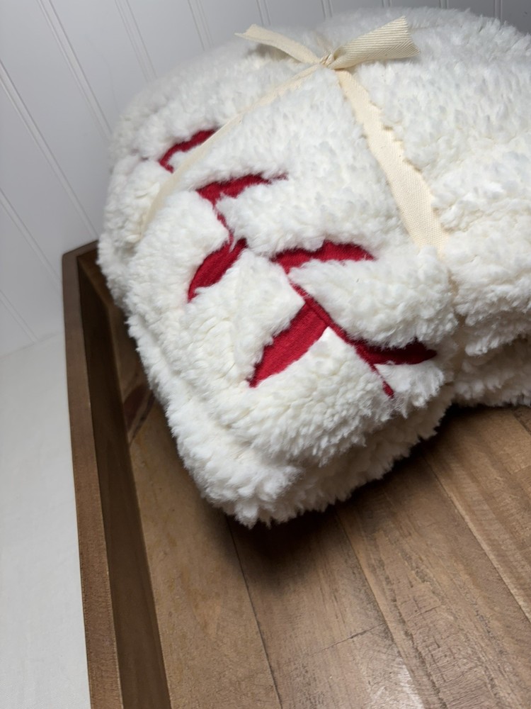 Pottery Barn Kids Anywhere Beanbag, Sherpa Baseball Slipcover Only 31”