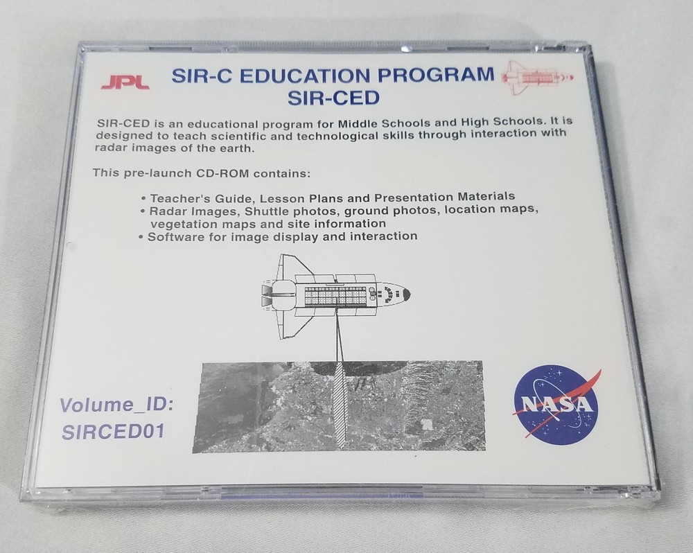 Vtg NASA Sir-C Education Program Pre-launch CD-Rom NEW SEALED space program jpl