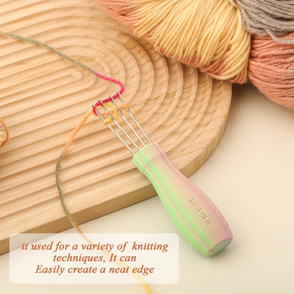 Latch Hook Cord Knitting Tool 4 PCS Icord Maker for Binding-Off Edging