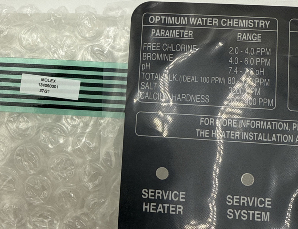 Pentair 472610Z Switch Membrane Keypad Replacement MasterTemp Pool Spa Heater
