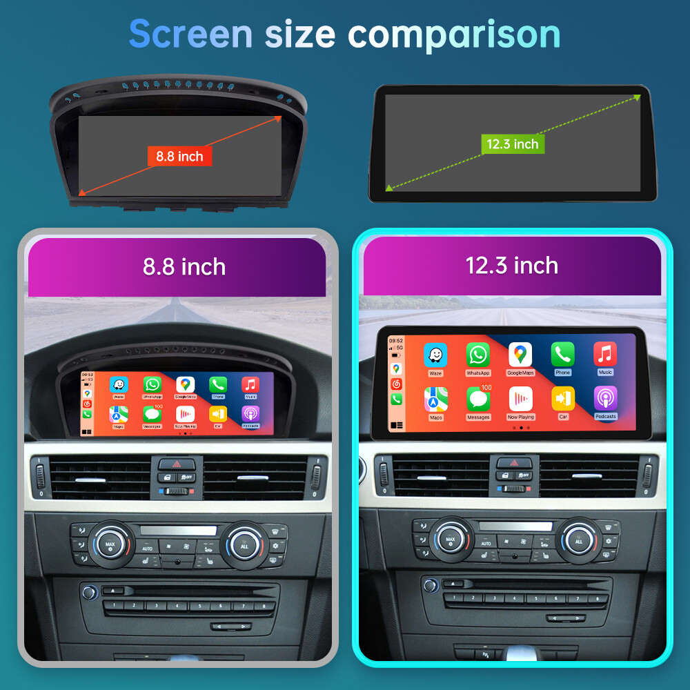 For BMW CIC 3 5 Series E90 E91 E92 E93 E60 E61 Wireless CarPlay Car Touch Screen