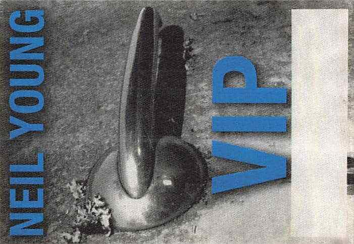 Neil Young Backstage Pass Grey/Blue VIP Cloth Variant