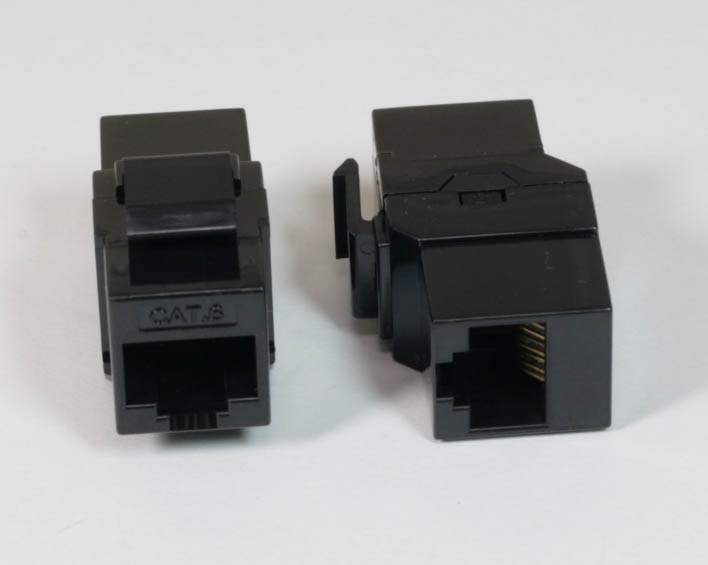 Cat6 Keystone Jack Pass thru Cat6a Adapter Coupler