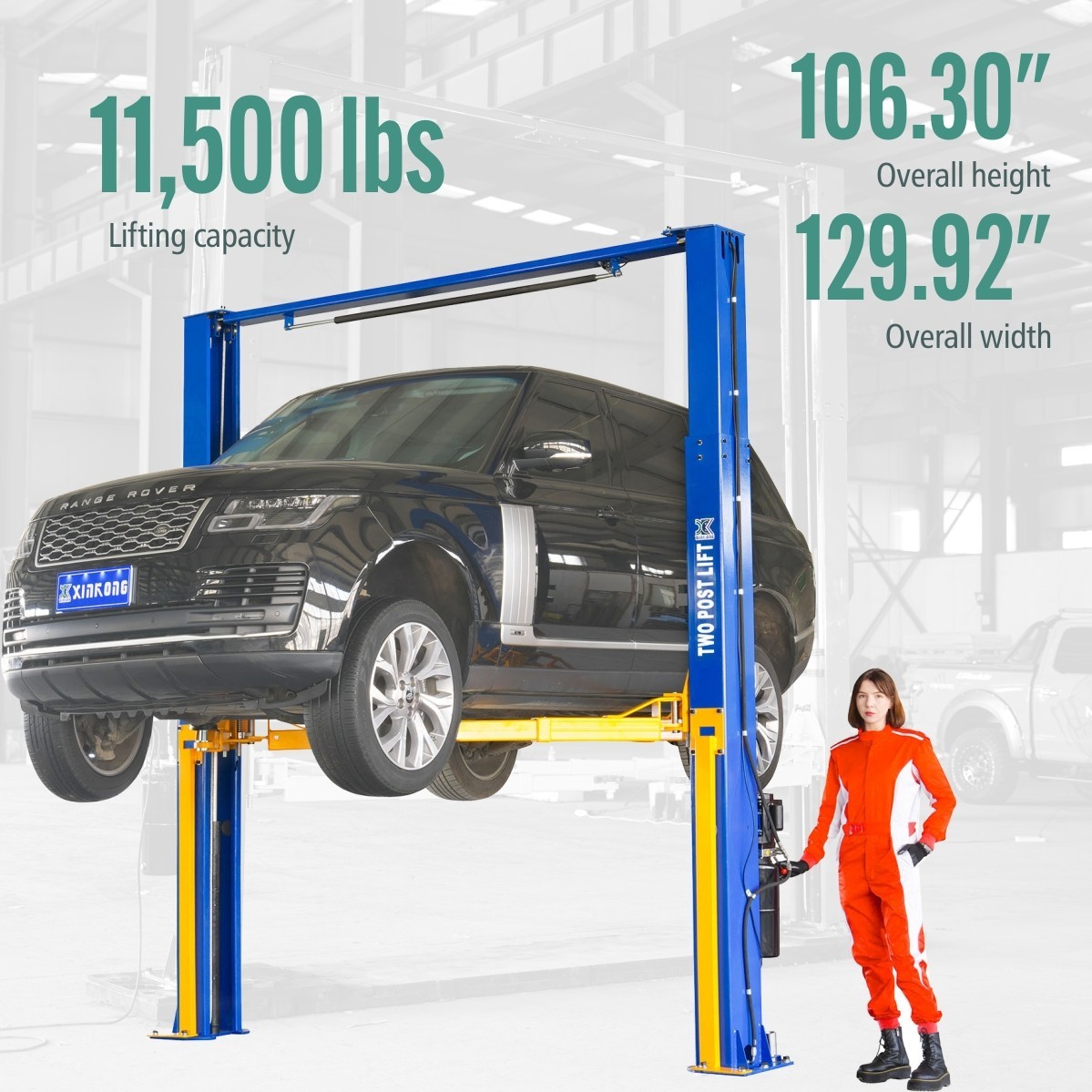 XK L1150 2 Post Lift 11500lbs 3 Stage Front Arm Auto Car Truck Hoist Lift 220v