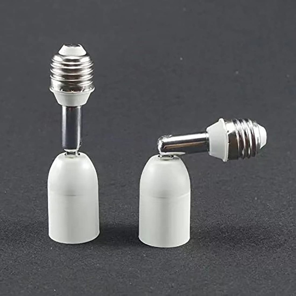 E26/E27 Light Socket Extender, 4.5 Inch Extension,Adjustable Vertical 90°Ho