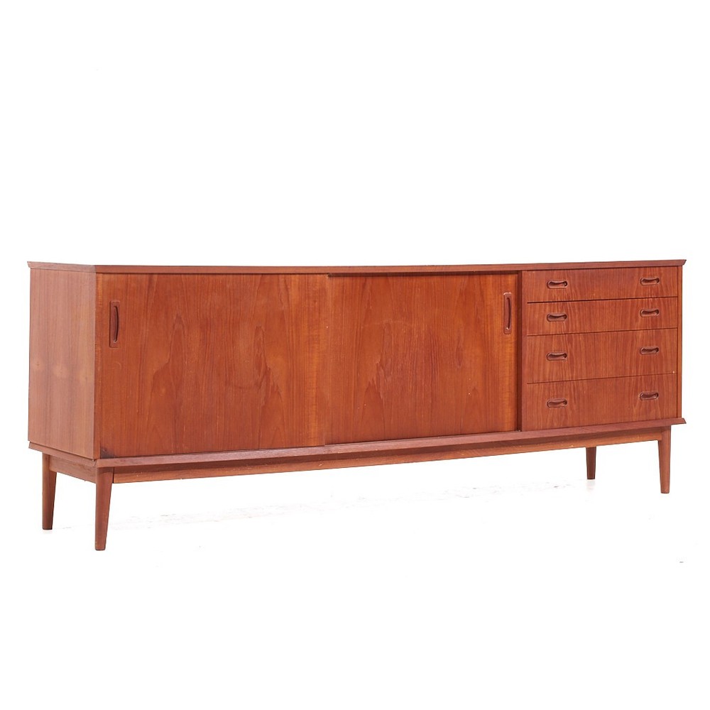 Arne Vodder Style Mid Century Teak Credenza