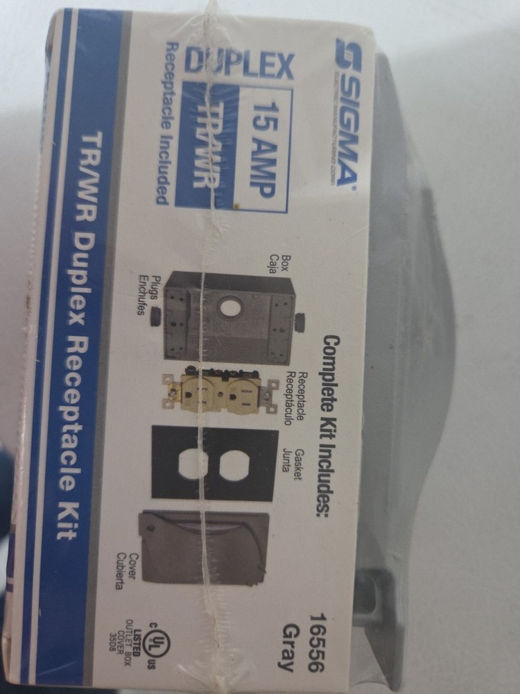 Sigma TR/WR Duplex Receptacle Kit 16556 Gray M47A