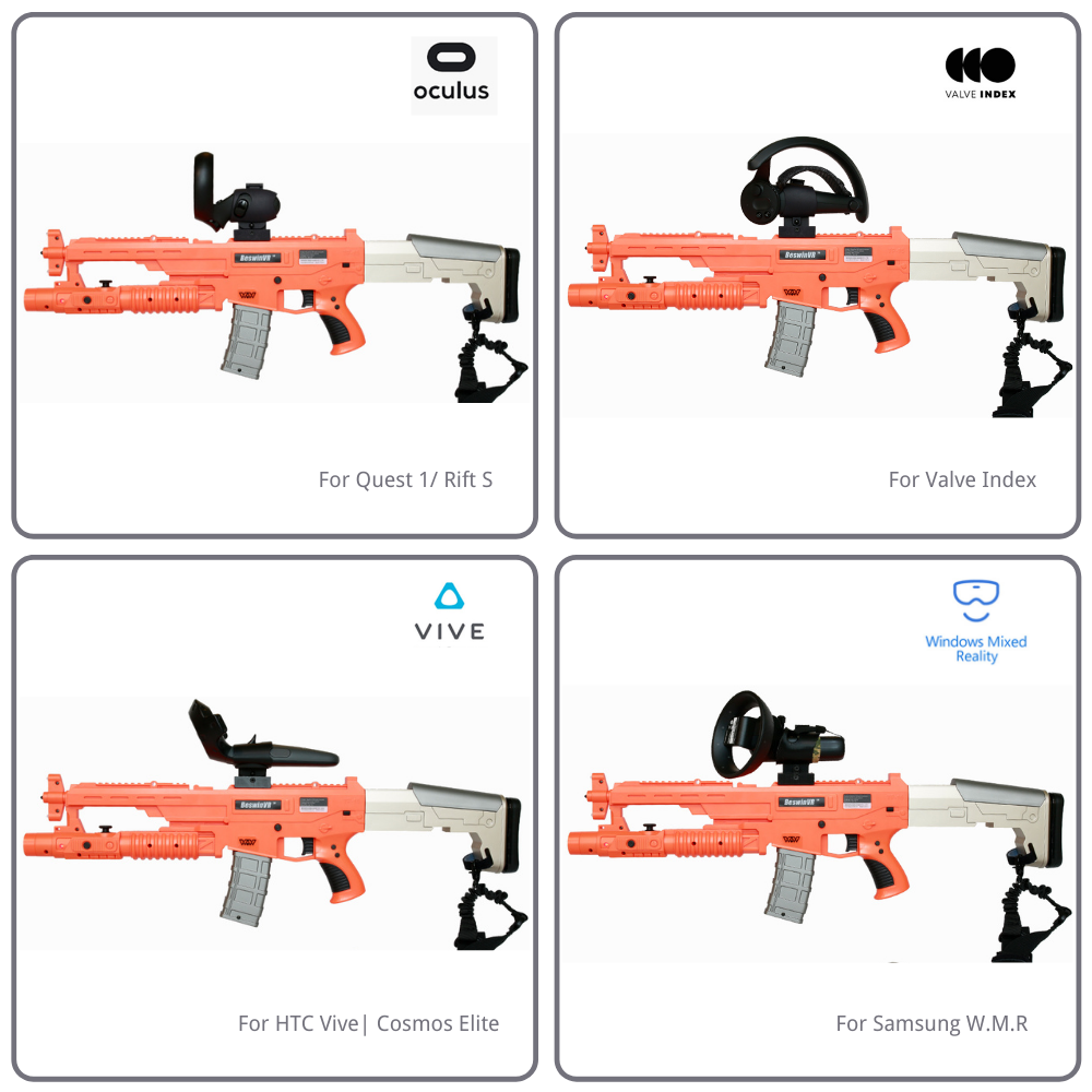 BeswinVR Haptic VR Gun Controller for Valve Index, for HTC Vive