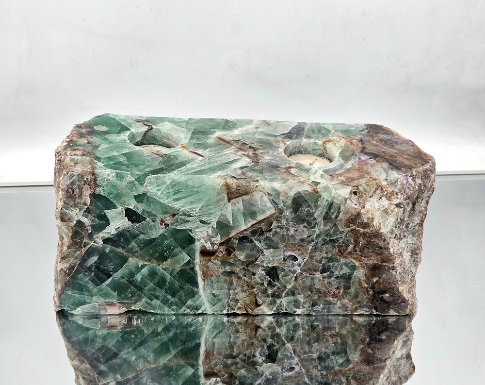 Large Fluorite Crystal Candle Holder